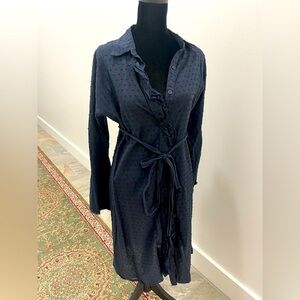 Poleci Black Button Front Dress Size 6